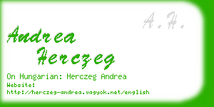 andrea herczeg business card